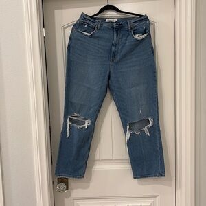 Ankle straight ultra high rise ankle Jean